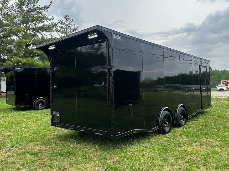 New 2026 Luxe 8.5x24 Racing Trailer Finished Interior- 5200 Tandem Axle-Black -Blackout