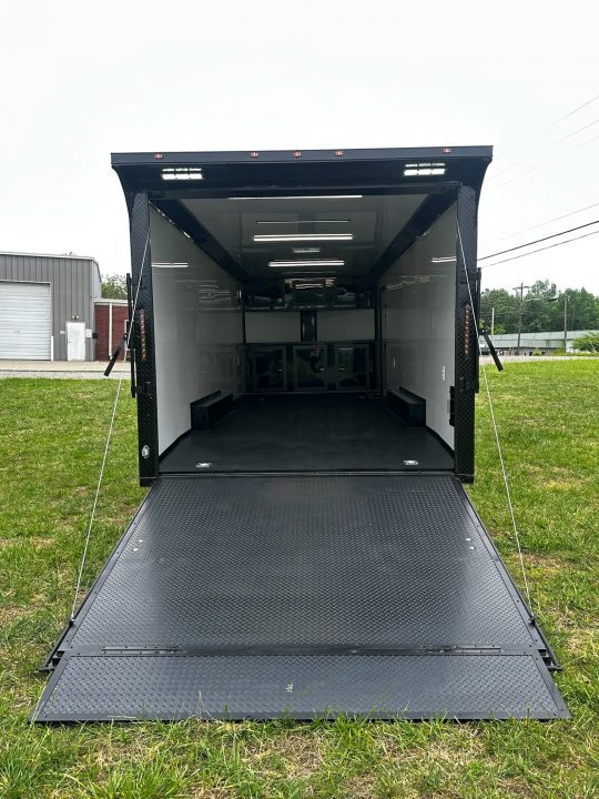 New 2026 Luxe 8.5x24 Racing Trailer Finished Interior- 5200 Tandem Axle-Black -Blackout