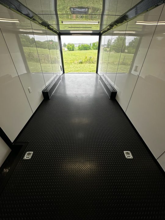 New 2026 Luxe 8.5x24 Racing Trailer Finished Interior- 5200 Tandem Axle-Black -Blackout