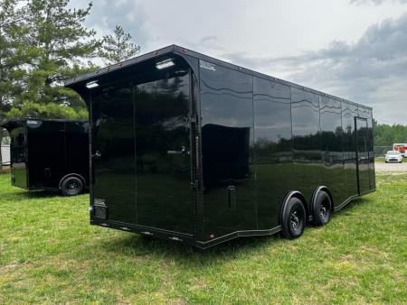 New 2026 Luxe 8.5x24 Racing Trailer Finished Interior- 5200 Tandem Axle-Black -Blackout