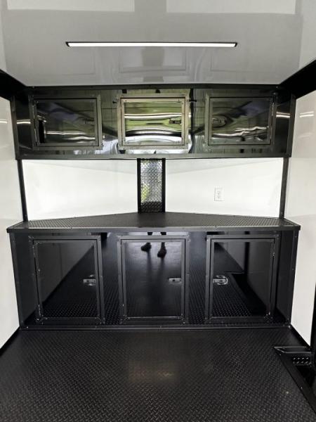 New 2026 Luxe 8.5x24 Racing Trailer Finished Interior- 5200 Tandem Axle-Black -Blackout
