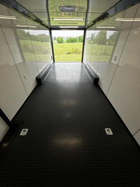 New 2026 Luxe 8.5x24 Racing Trailer Finished Interior- 5200 Tandem Axle-Black -Blackout