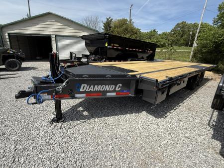 New 2026 Diamond C DET 210 Power Tilt 24’ Trailer, POP UP 12K WINCH, 23K GVWR, HYDRAULIC JACK