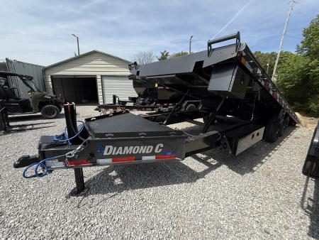 New 2026 Diamond C DET 210 Power Tilt 24’ Trailer, POP UP 12K WINCH, 23K GVWR, HYDRAULIC JACK