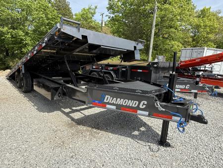 New 2026 Diamond C DET 210 Power Tilt 24’ Trailer, POP UP 12K WINCH, 23K GVWR, HYDRAULIC JACK