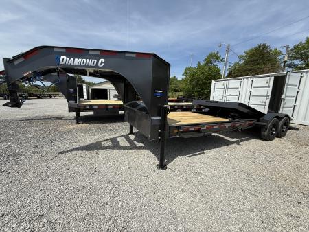 New 2026 Diamond C HDT 210 24’ Tilt Trailer, PACESETTER EDITION , HYD JACKS, 23K GVWR, BED ROLLER, FORK HOLDERS