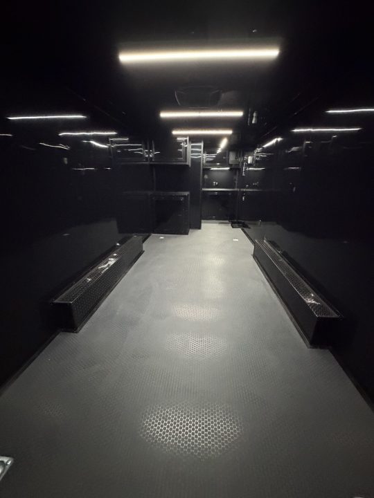 New 2026 Spartan 28' "Pro-Series" - BATHROOM Race Trailer, PolyCor, 7'4" Interior, 14K GVWR Torsion Spread Axles, A/C, Rubber Coin PKG