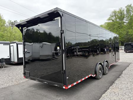 New 2026 Spartan 28' "Pro-Series" - BATHROOM Race Trailer, PolyCor, 7'4" Interior, 14K GVWR Torsion Spread Axles, A/C, Rubber Coin PKG