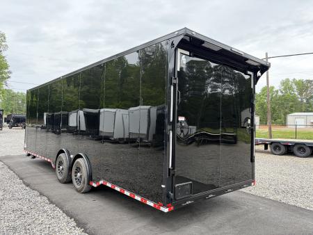 New 2026 Spartan 28' "Pro-Series" - BATHROOM Race Trailer, PolyCor, 7'4" Interior, 14K GVWR Torsion Spread Axles, A/C, Rubber Coin PKG