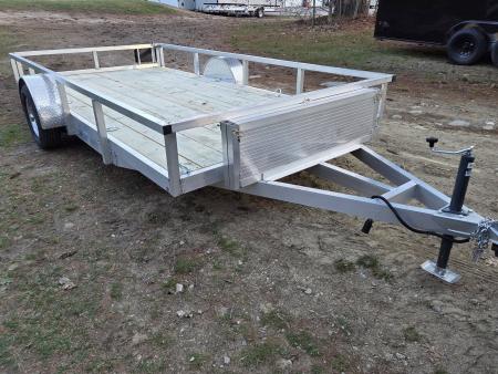 New 2026 Wolverine 7x14 aluminum utility trailer with ramps Utility Trailer