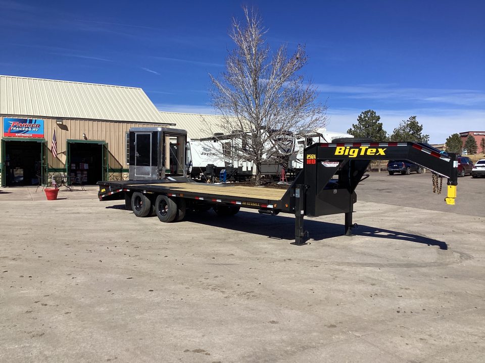 New 2026 Big Tex 25GN-25D5A-MRBK Flatbed Trailer