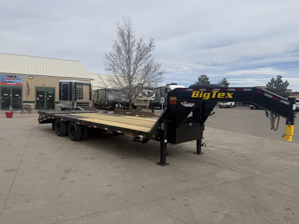 New 2026 Big Tex 25GN-25D5A-MRBK Flatbed Trailer