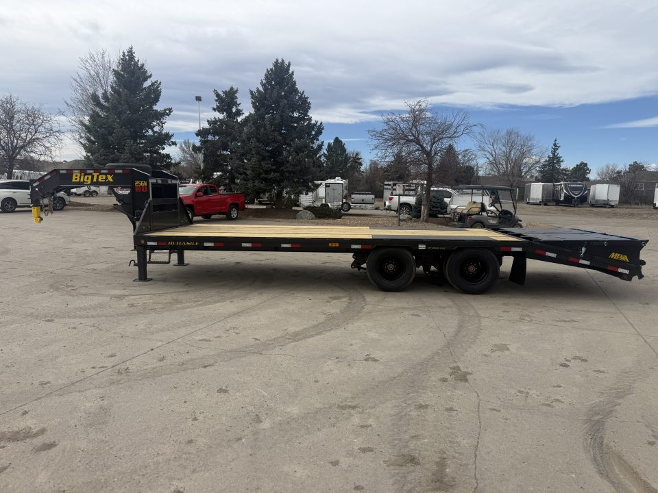 New 2026 Big Tex 25GN-25D5A-MRBK Flatbed Trailer