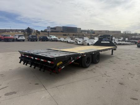 New 2026 Big Tex 25GN-25D5A-MRBK Flatbed Trailer