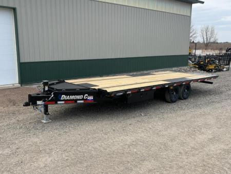 New 2026 24' 14k Diamond C Deckover Tilt Trailer