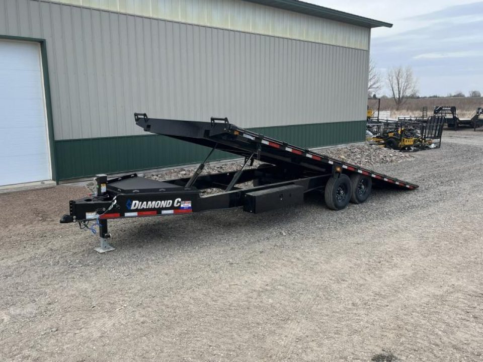 New 2026 24' 14k Diamond C Deckover Tilt Trailer