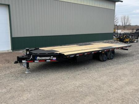 New 2026 24' 14k Diamond C Deckover Tilt Trailer