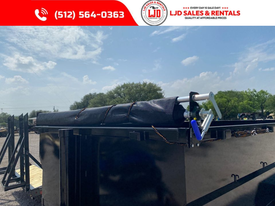 New 2026 Texas Pride -Tarp - 16'x3' Dump Trailer- Ramps - 3/16" Floor
