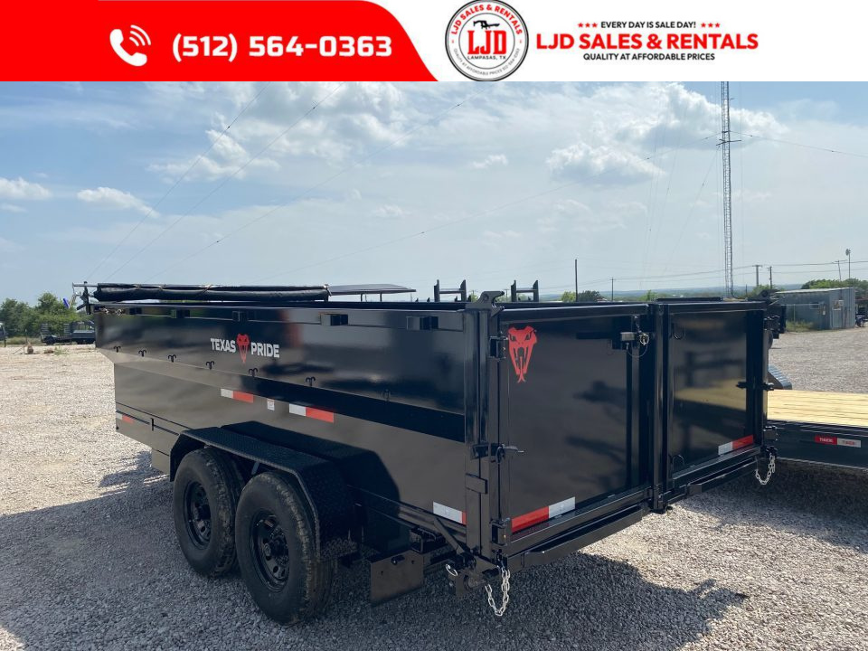 New 2026 Texas Pride -Tarp - 16'x3' Dump Trailer- Ramps - 3/16" Floor