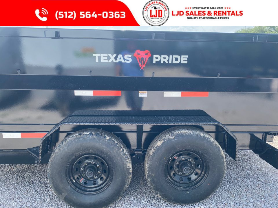 New 2026 Texas Pride -Tarp - 16'x3' - Dump Trailer- Ramps - 3/16" Floor