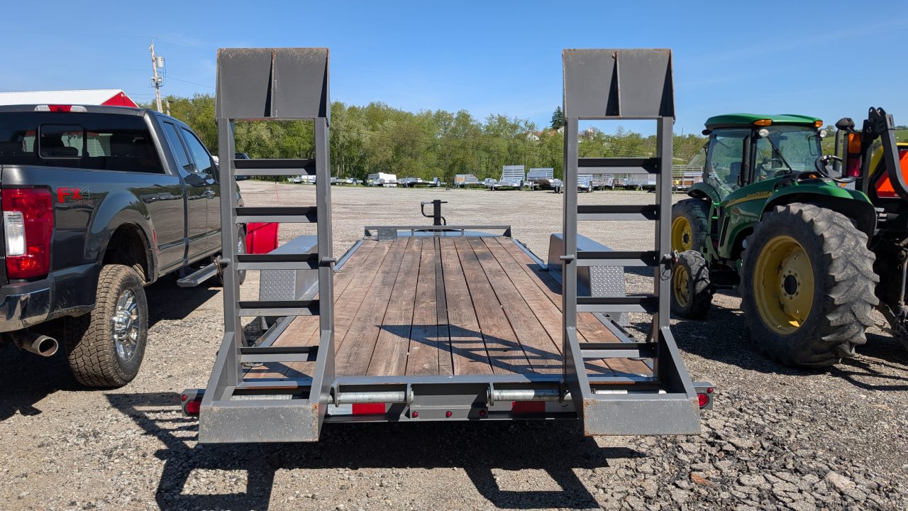 Used 2025 BWise 20' HD Lo Pro Equipment Hauler w/ 5' Ladder Ramps