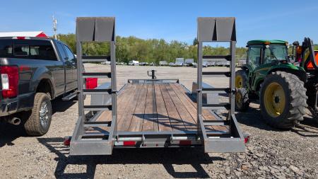 Used 2025 BWise 20' HD Lo Pro Equipment Hauler w/ 5' Ladder Ramps