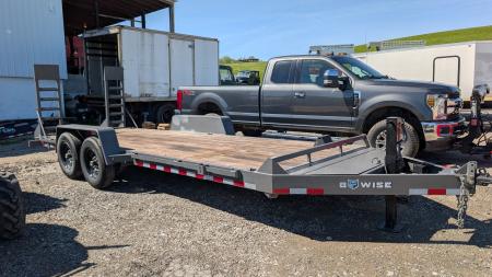 Used 2025 BWise 20' HD Lo Pro Equipment Hauler w/ 5' Ladder Ramps