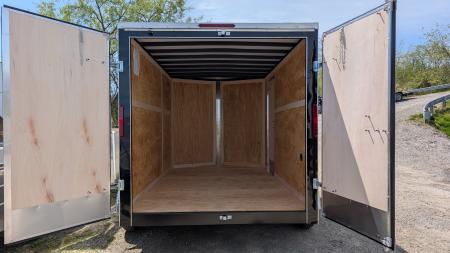 New 2026 Homesteader 7x12 Tandem Intrepid V-Nose Cargo Trailer w/ Barn Doors