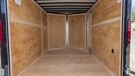 New 2026 Homesteader 7x12 Tandem Intrepid V-Nose Cargo Trailer w/ Barn Doors