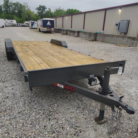 New 2026 WD Trailers 83x24 TA , 2' metal dovetail, 5.2k axles, Slide in ramps, Diamond Series Car Hauler