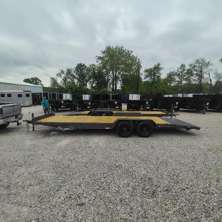 New 2026 WD Trailers 83x24 TA , 2' metal dovetail, 5.2k axles, Slide in ramps, Diamond Series Car Hauler