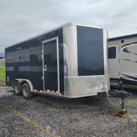Used 2024 Arising 8.5x16 TA, 7' interior height , 52k axles, .030 exterior, 52k axles, Spare tire included Cargo / Enclosed Trailer