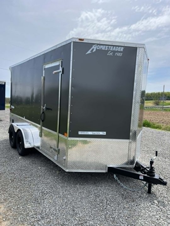 New 2026 Homesteader Trailer 7 x 14 Tandem Axle OHV Pkg Cargo / Enclosed Trailer