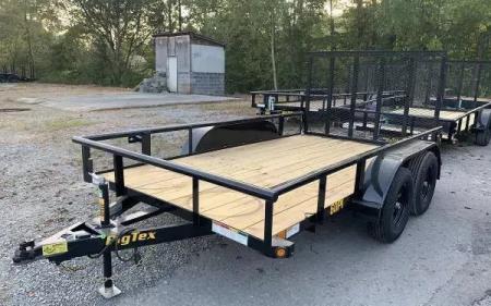 New 2026 Big Tex 60PI 77  x 14 Tandem Axle Square Top Utility Trailer