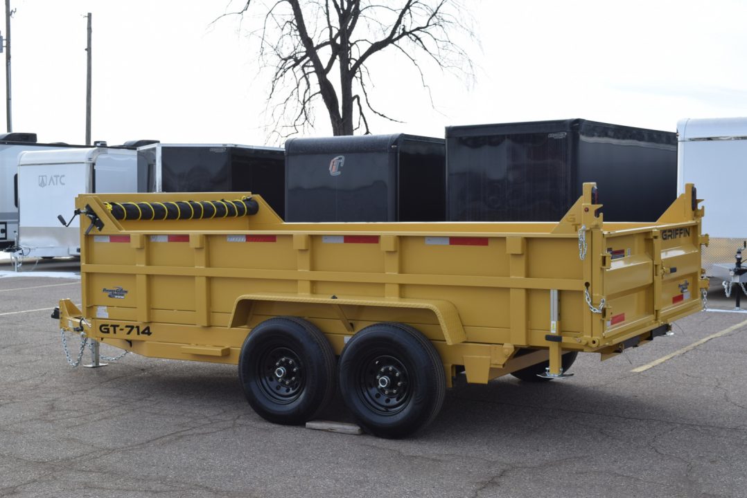 New GRIFFIN 7x14 14K DUMP TRAILER w/ TELESCOPING CYLINDER