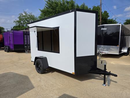 New 2026 New 5x10 SA Screwless Enclosed Vending Trailer | Blackout | Spoiler Package | Barn Doors | .08 Polycor | Dexter Axle | 1084