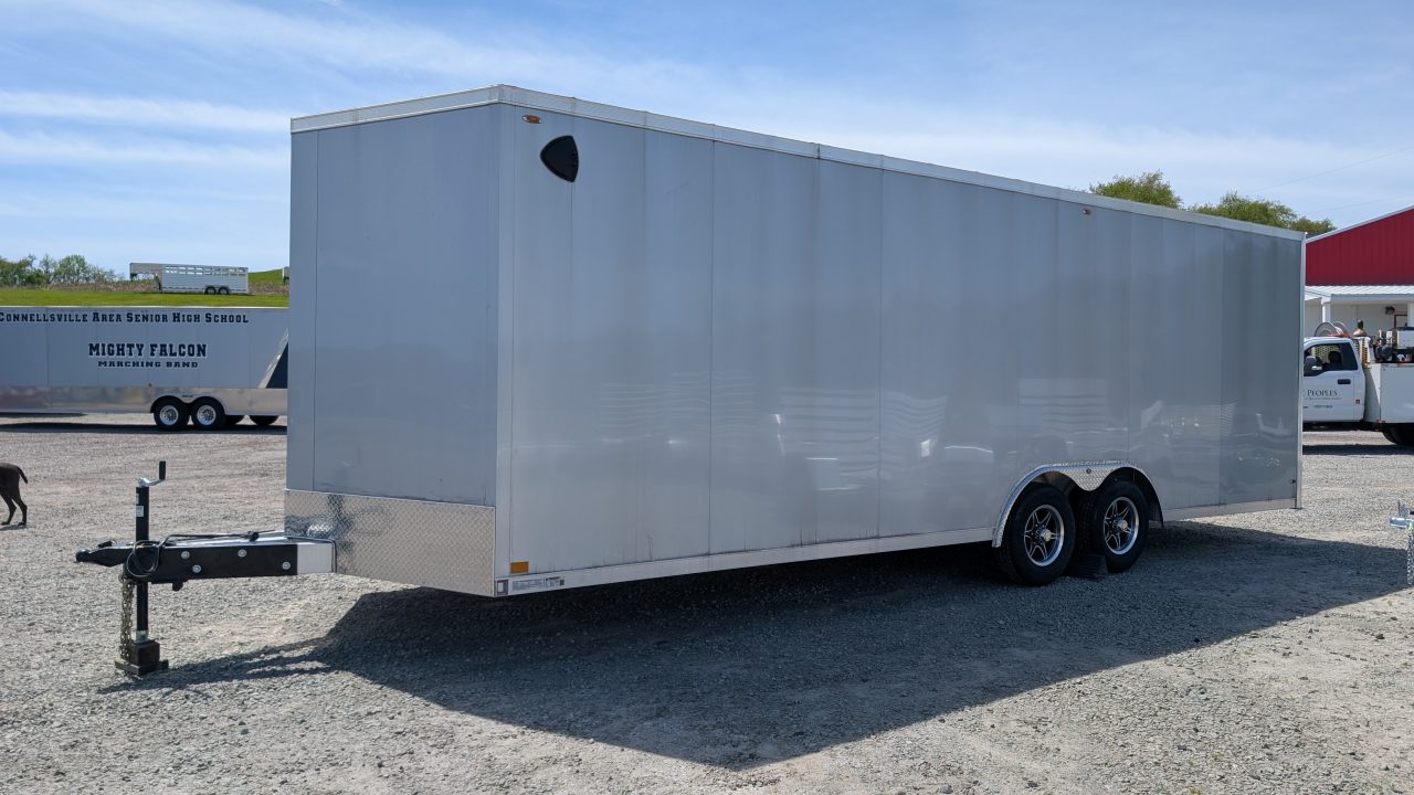 Used 2025 Legend 8.5 x 24 + 2' V Thunder Car Hauler w/ Ramp Door (84" Interior)