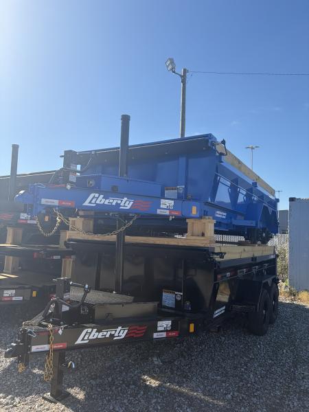 New 2026 LIBERTY LD14K83X14B8TS Dump Trailer 83X14 TA 24  SIDES TELESCOPIC (GVW:15400) FREEDOM BLUE
