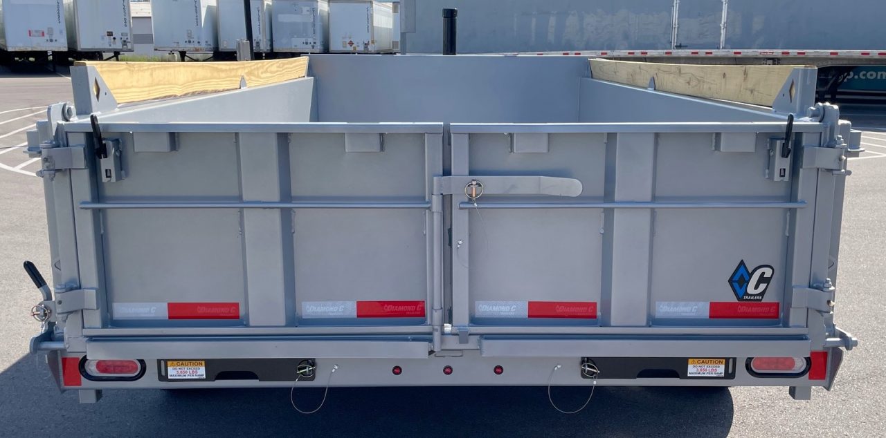 New Diamond C 14' LPT 207 Dump Trailer: Metallic Silver, 14,900 lb (GVWR), Spare