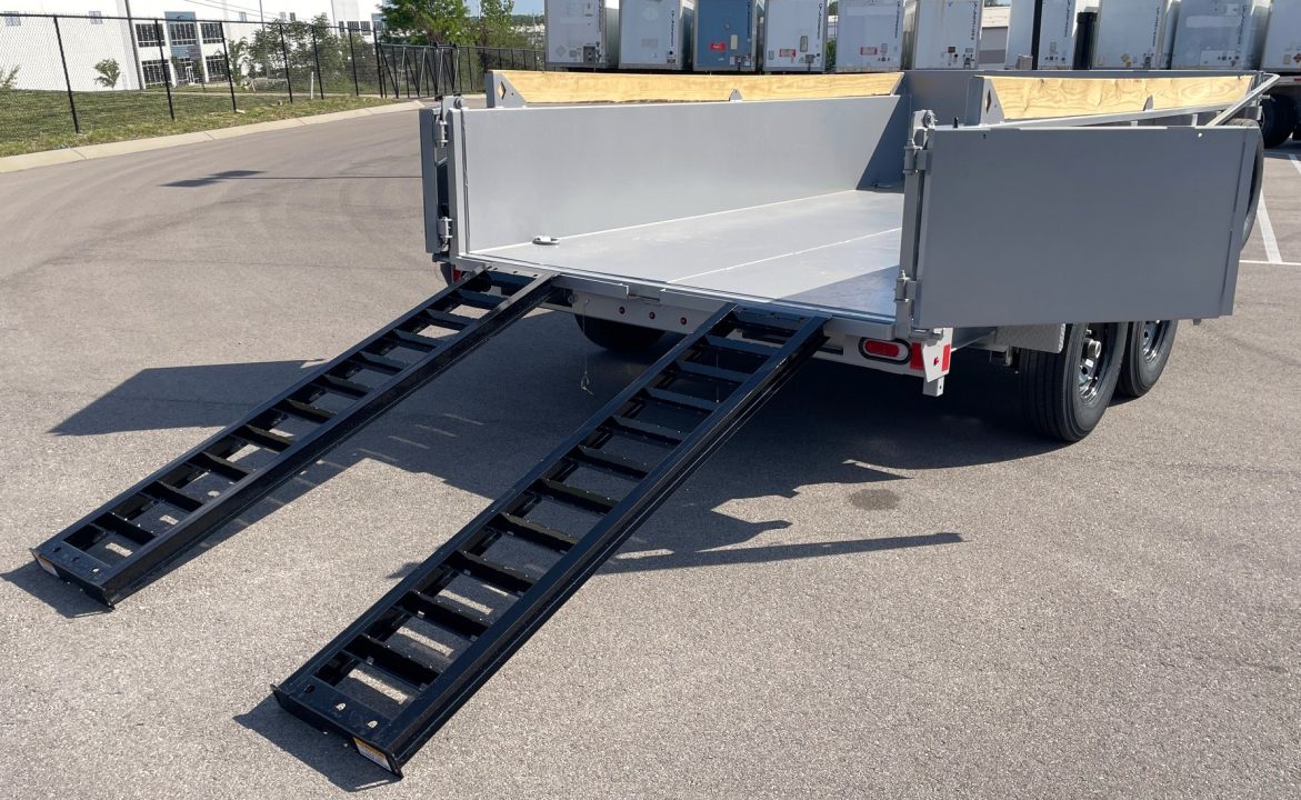 New Diamond C 14' LPT 207 Dump Trailer: Metallic Silver, 14,900 lb (GVWR), Spare
