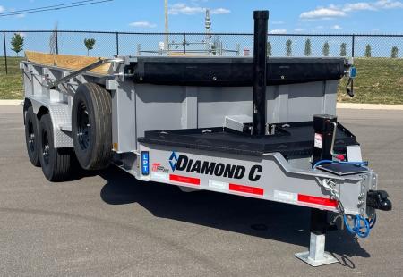 New Diamond C 14' LPT 207 Dump Trailer: Metallic Silver, 14,900 lb (GVWR), Spare