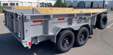 New Diamond C 14' LPT 207 Dump Trailer: Metallic Silver, 14,900 lb (GVWR), Spare