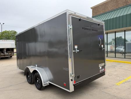 New #097641 2026 FOREST RIVER TA2 7 X 16 TANDEM AXLE 7K ENCLOSED W/ REAR RAMP DOOR