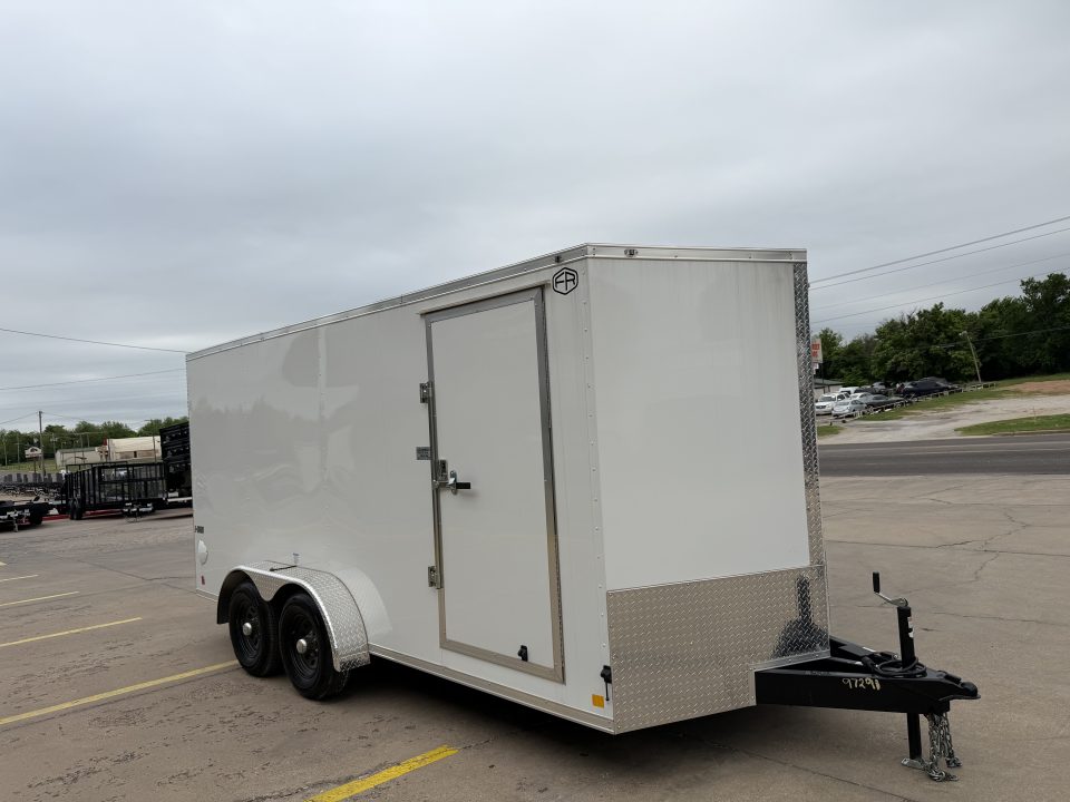 New #097291 2026 FOREST RIVER TA3 7 X 16 TANDEM AXLE 10K ENCLOSED W/ REAR RAMP DOOR