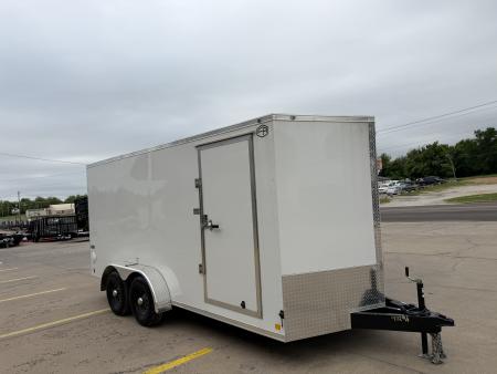 New #097291 2026 FOREST RIVER TA3 7 X 16 TANDEM AXLE 10K ENCLOSED W/ REAR RAMP DOOR