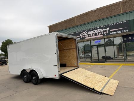 New #097291 2026 FOREST RIVER TA3 7 X 16 TANDEM AXLE 10K ENCLOSED W/ REAR RAMP DOOR