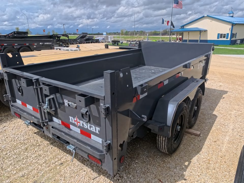 New 2026 Norstar 72 x 12 DCB Dump with 2) 5,200 lb. Axles and 2) Electric Brakes, Scissor Hoist TH-516