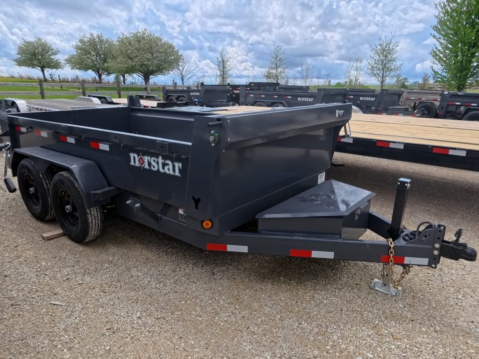 New 2026 Norstar 72 x 12 DCB Dump with 2) 5,200 lb. Axles and 2) Electric Brakes, Scissor Hoist TH-516