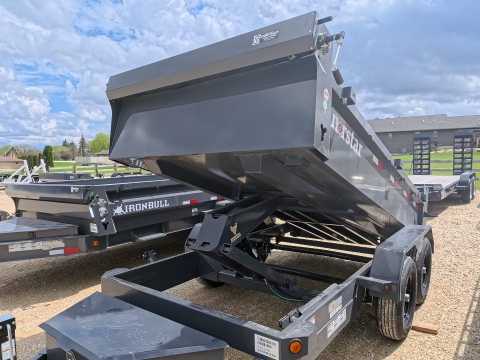 New 2026 Norstar 72 x 12 DCB Dump with 2) 5,200 lb. Axles and 2) Electric Brakes, Scissor Hoist TH-516