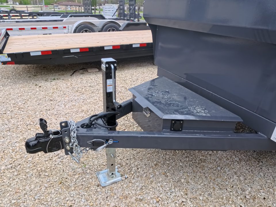 New 2026 Norstar 60 x 10 DCB Gray Dump Trailer with 7K GVWR, Adj. 14K 2 5/16" Coupler, 8 Ply ST205/75 R15 LRD Tires